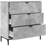vidaXL Strani šal Betonsko siva 79.5 x 33 x 82 cm Konstruiran les | Shoptok.si