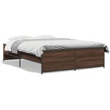vidaXL Okvir kreveta boja hrasta 120x200 cm konstruirano drvo i metal | shoptok.hr