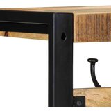vidaXL Plaščni obešalnik 80x35x35 cm Masivni neobdelan les Mango | Shoptok.si