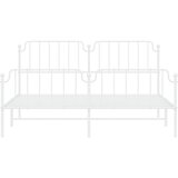  Metalni okvir kreveta uzglavlje i podnožje bijeli 183x213 cm | shoptok.hr