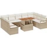  10-dijelna garnitura za vrt s jastučićima Bež poli ratan | shoptok.hr