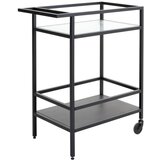Unique Furniture Staklena kolica za posluživanje na kotačima 42x70 cm Bronco – | shoptok.hr