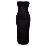 Trendyol Black Fringed Sequin Evening Dress Cijene
