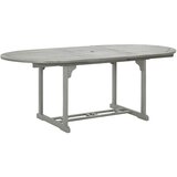 The Living Store Vrtna miza siva 200x100x75 cm trden akacijev les - Jedilna Miza, (21459913) | Shoptok.si