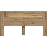  Uzglavlje za pohranu s LED-om Hrast artisan Konstruirano drvo | Shoptok.si