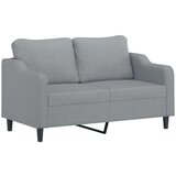  Dvosjed s ukrasnim jastucima svjetlosivi 140 cm od tkanine | shoptok.hr