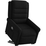  Naslonjač na podizanje od tkanine crni | shoptok.hr