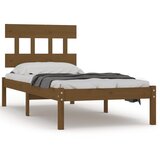 The Living Store Posteljni okvir medeno rjav iz trdnega lesa 100x200 cm - Posteljni Okvir, (21525619) | Shoptok.si