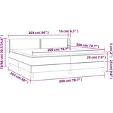  Krevet s oprugama i madracem ružičasti 200x200 cm baršunasti | shoptok.hr