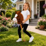HOBBY Horse Stick Horse Head Galloping Neighing Sounds Brown 100 cm | Shoptok.si
