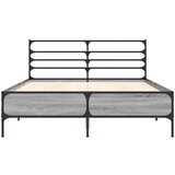  Posteljni okvir siva sonoma 120x190 cm inženirski les in kovina, (21166055) | Shoptok.si