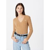 Polo Ralph Lauren Pulover 'KIMBERLY' kamela / bela | Shoptok.si