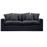 Kave Home Antracitno siva lanena sofa 240 cm Nora – Cijene