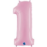  balon broj 1 pastelno roze sa helijumom Cene