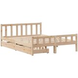 vidaXL Okvir kreveta bez madraca 160 x 200 cm od masivne borovine | shoptok.hr