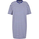 Urban Classics Women's striped dress oversized white/navy blue Cene
