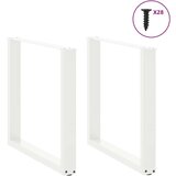 vidaXL noge stolića za kavu u-oblika 2 kom bijele 80x(72-73) cm čelik | shoptok.hr