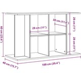 vidaXL Stojalo za akvarij starinski les 100x40x60 cm inženirski les | Shoptok.si