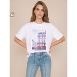 Sinsay Pamučna majica s printom | shoptok.hr