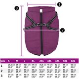 vidaXL Pasji plašč s pasom Nepremočljiv odsevni vijolični 4XL | Shoptok.si
