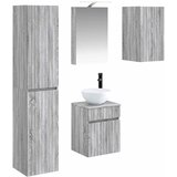  Set ormarića za kupaonicu 5 pcs Siva Sonoma 40 x 10,5 x 60,5 cm | Shoptok.si