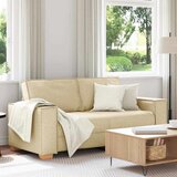 vidaXL Dvosjed Kauč Krem 140 cm Tkanina | shoptok.hr