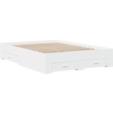  The Living Store Posteljni okvir s predali bel 135x190 cm inženirski les - Posteljni Okvir, (21500918) | Shoptok.si