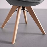 Bessagi Home stol daria, siva, žamet, vrtljiv | Shoptok.si
