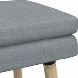  Klupa s dvostrukim slojem Svjetlosiva 110 x 40 x 47 cm Tkanina | Eponuda.com