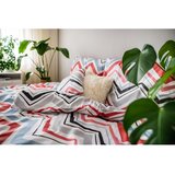 JAHU collections Plava/siva 3-dijelna posteljina za krevet za jednu osobu od pamučnog satena 140x200 cm Marina – | shoptok.hr