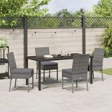 vidaXL 5-dijelni set za blagovanje u vrtu sivi poli ratan | shoptok.hr