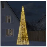 vidaXL Osvetljena novoletna jelka na drogu 1534 LED toplo be | Shoptok.si