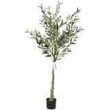 BZ 150Cm Sestavljiva Umetna Zelena Oljčno Drevo Umetna Plastika Potted Rastlina Za Sodoben Dom Pisarna Božična Dekoracija, (5000009127) | Shoptok.si