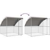  Kavez za piliće 4 pcs Srebrno 800 x 200 x 200 cm Čelik i PE | Eponuda.com