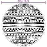Vanjski tepih ARAKIL crni Ø 160 cm PP | shoptok.hr