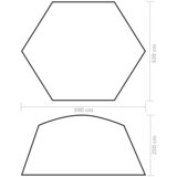 Šator za bazen od tkanine 590 x 520 x 250 cm sivi | shoptok.hr