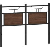  Posteljno vzglavje rjavi hrast 120 cm inženirski les in jeklo, (21829057) | Shoptok.si