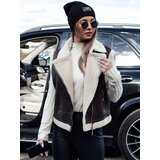 DStreet Kamizelka damska zamszowa z kożuszkiem WOOLZIP kawowa | Shoptok.si