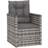 The Living Store Vrtni fotelj z blazinami siv poli ratan - Vrtni Fotelj, (21461418) | Shoptok.si