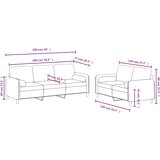  2-dijelni set sofa s jastucima žuti baršunasti | shoptok.hr