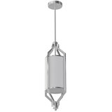 Open Design OR85853 - Luster na šipci ZUNDO 1xE27/15W/230V matni hrom/bela | Eponuda.com