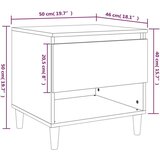 vidaXL Noćni ormarić boja hrasta sonome 50x46x50 cm konstruirano drvo | shoptok.hr