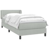 Box Spring krevet s madracem svijetlo sivi 80x210 cm baršun | shoptok.hr