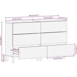 vidaXL Sideboards 2 kosa Brown 60x33x75 cm Masivni les Mango | Shoptok.si