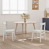  Stolac za blagovanje 2 pcs Bijelo Čvrsto drvo od gume | shoptok.hr