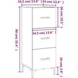 vidaXL Komoda bela 34,5x34x90 cm inženirski les | Shoptok.si