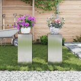 vidaXL Stojala za rastline Set 2 Siva Pocinkano jeklo 24 x 24 x 55 cm | Shoptok.si