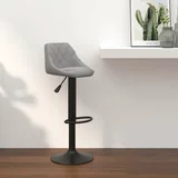  Barski stolček svetlo siv žamet, (20700136)
