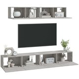  4-dijelni set TV ormarića siva boja betona drveni | shoptok.hr