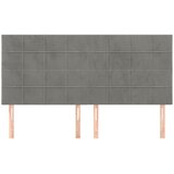  Uzglavlje svijetlosivo 160x5x118/128 cm baršunasto | Eponuda.ba